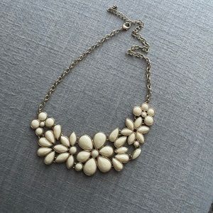 Cream and Gold Statement Necklace